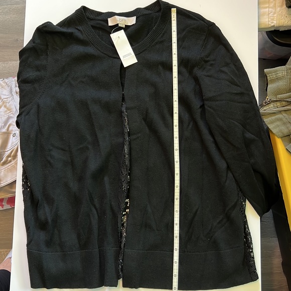 NWT GORGEOUS Loft by Ann Taylor sweater with lace - Picture 7 of 8